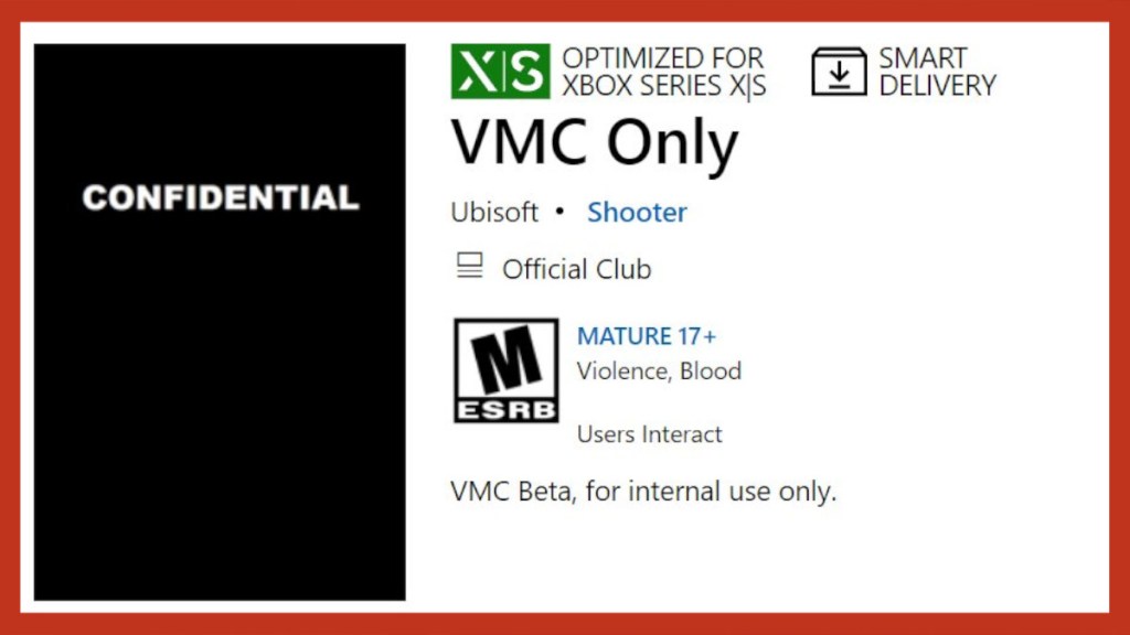 Onthulde de Microsoft Store per ongeluk Ubisofts nieuwe, onaangekondigde shooter?