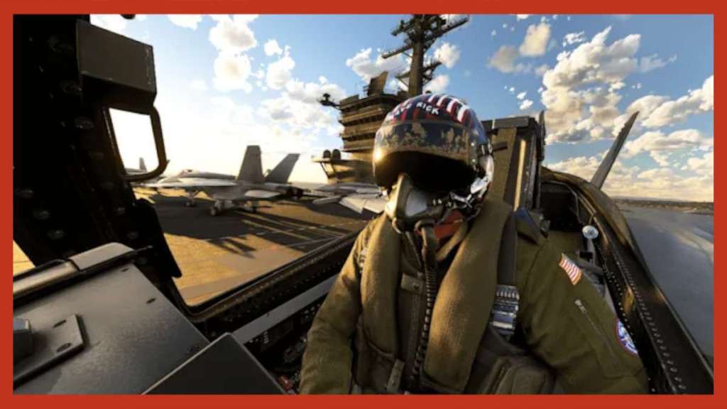 Eddy Wally achterna in Microsofts gratis Top Gun Flight Simulator-DLC