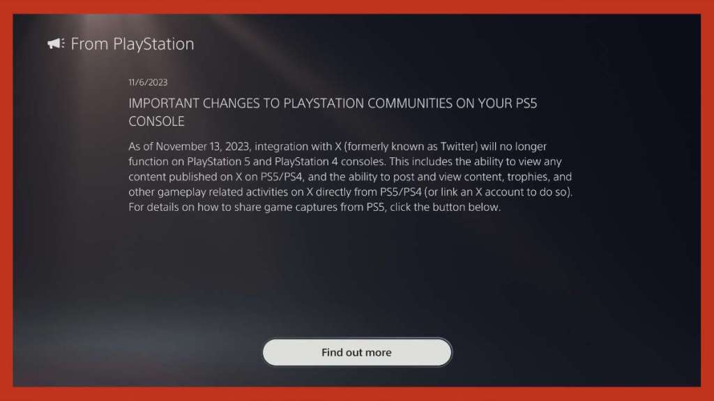 Volgende week verdwijnt de Twitter/X-integratie op PS4 en PS5 Twitter-PS4-PS5