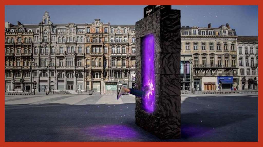 Interactief portaal brengt Minecraft-wereld tot leven in Brussel Minecraft