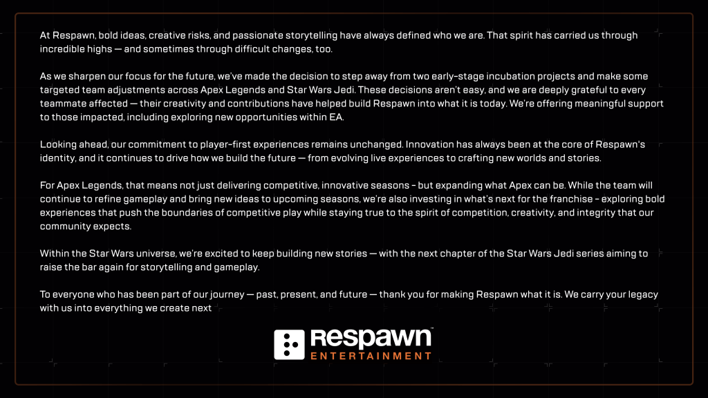 Titanfall geannuleerd Respawn Statement