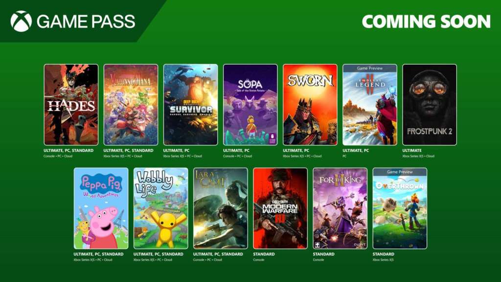 Game Pass september