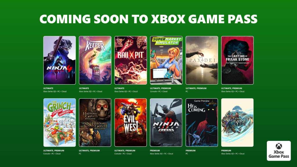 Game Pass oktober