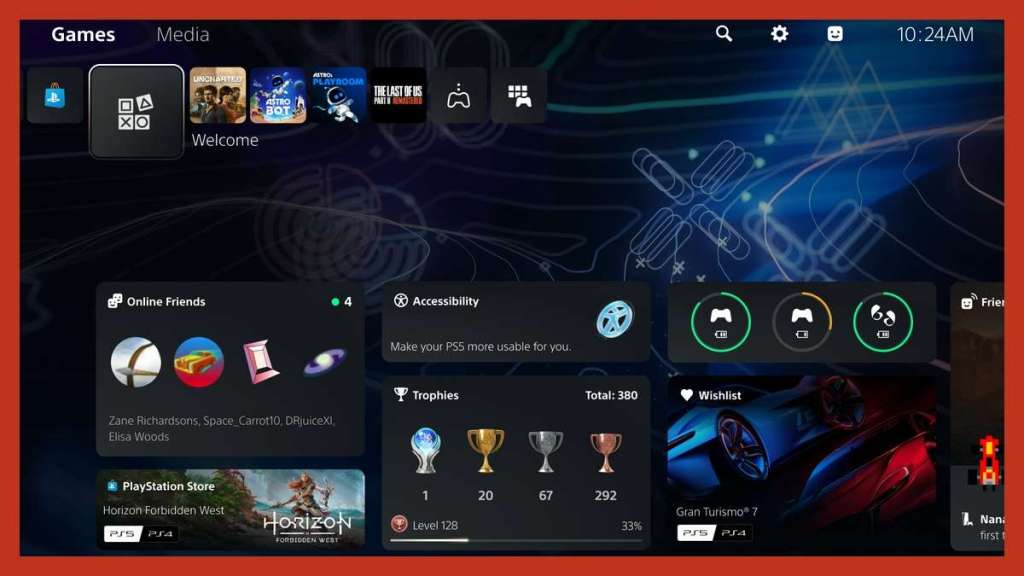 PlayStation test SteamDB-achtige spelerstatistieken op PS5 Welcome Hub ps5-welcome-hub-stats