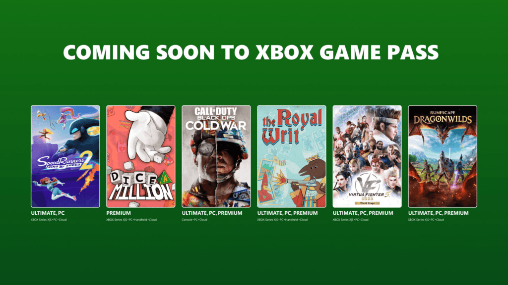 Xbox Game Pass-games september
