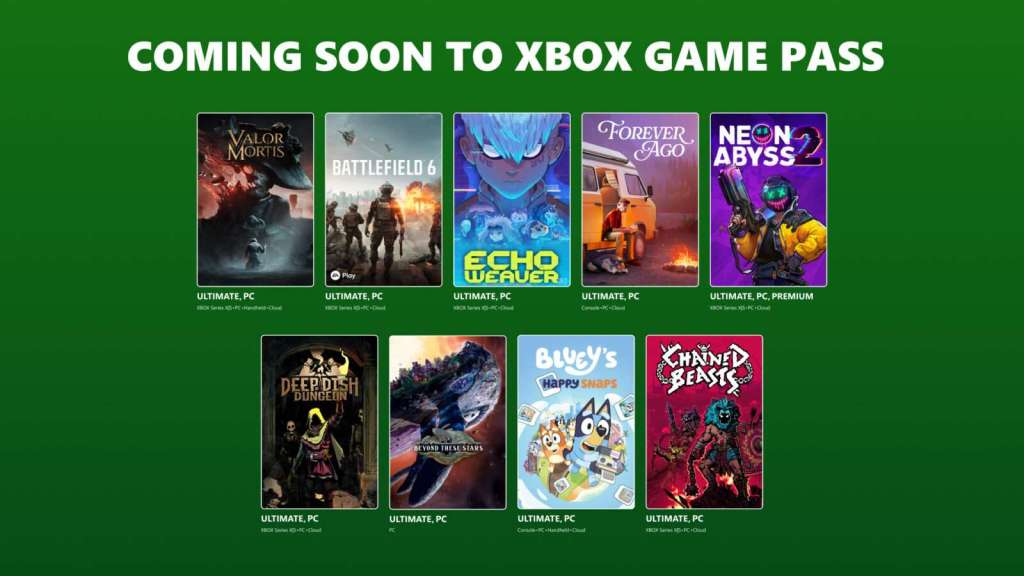 Game Pass oktober